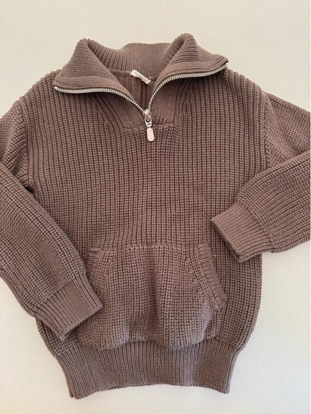 Jaime Kay 3Y Quarter zip knit sweater